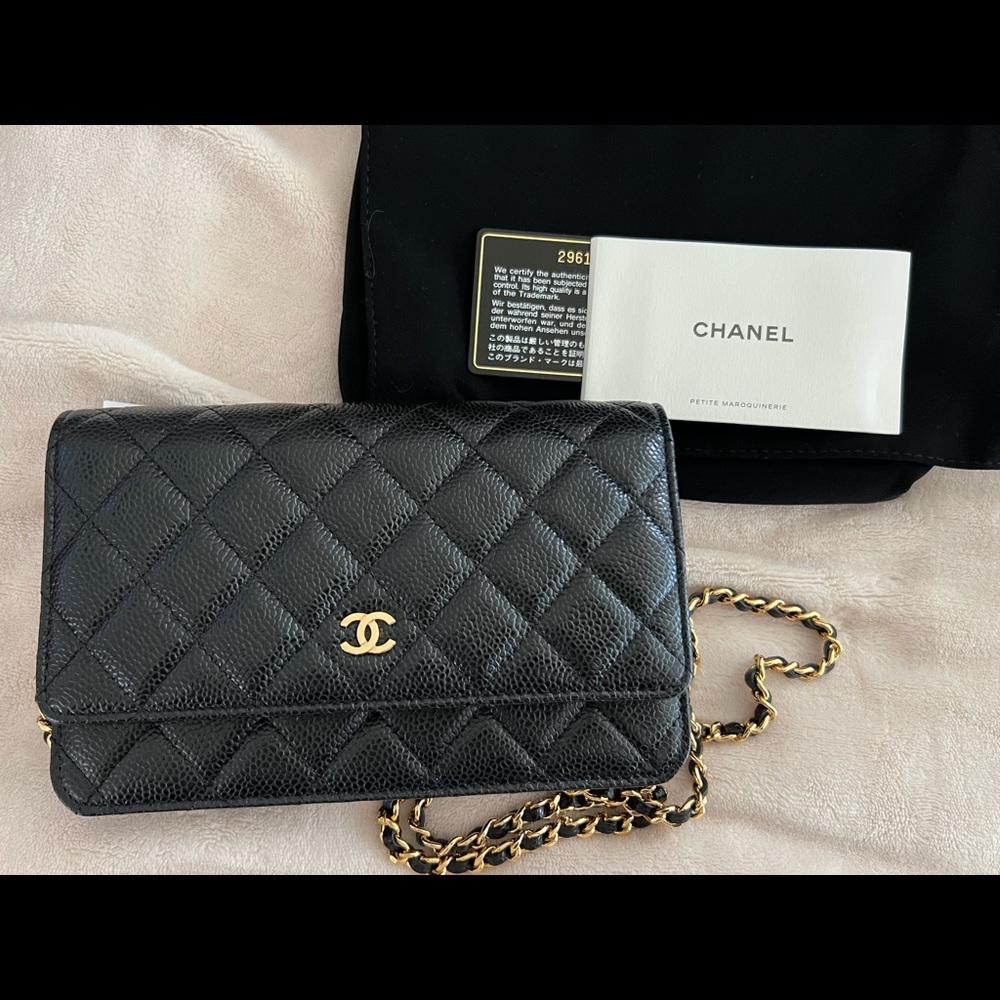 SOLD Chanel WOC Wallet On Chain Caviar
